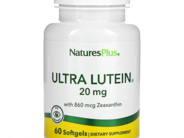 NaturesPlus, Ultra Lutein, лютеин с зеаксантином, 20 мг, 60 капсул