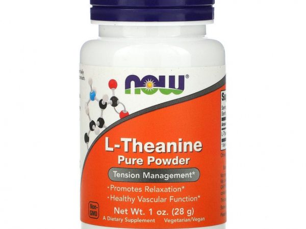 NOW Foods, L-теанин, чистый порошок, 28 г (1 унция)