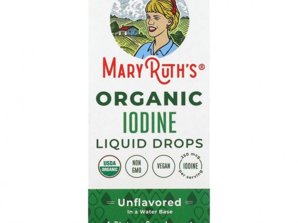 MaryRuth Organics, Жидкие капли органического йода, без добавок, 30 мл (1 жидк. Унция)
