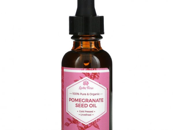 Leven Rose, 100% Pure & Organic, Масло косточек граната, 1 жидкая унция (30 мл)