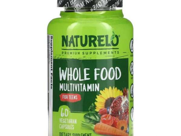 NATURELO, мультивитамины из цельных продуктов для подростков, 60 растительных капсул