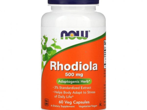 NOW Foods, родиола, 500 мг, 60 растительных капсул