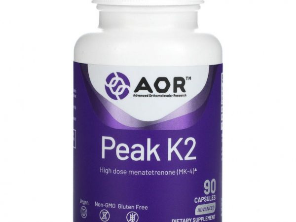 Advanced Orthomolecular Research AOR, Peak K2, 90 вегетарианских капсул