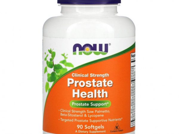 NOW Foods, Clinical Strength, добавка для здоровья предстательной железы, 90 капсул