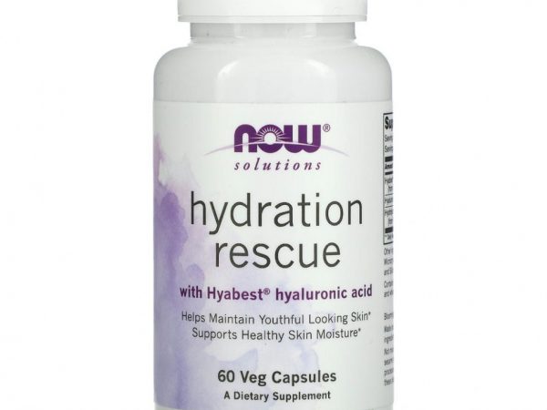 NOW Foods, Solutions, средство для восстановления водного баланса с гиалуроновой кислотой Hyabest, 60 растительных капсул