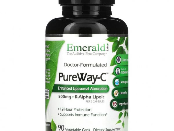 Emerald Laboratories, PureWay-C + R-альфа липоевая кислота, 250 мг, 90 вегетарианских капсул