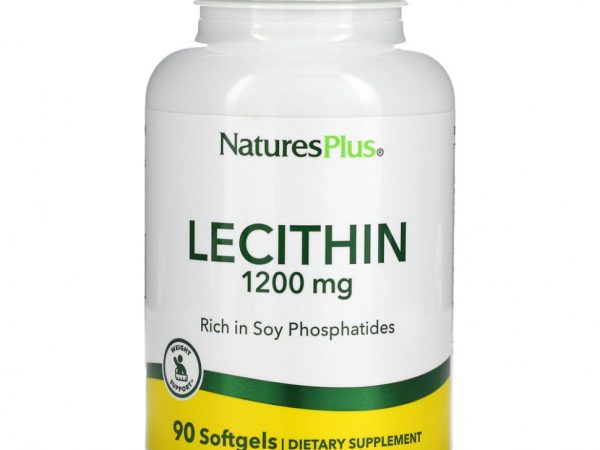 NaturesPlus, лецитин, 1200 мг, 90 капсул