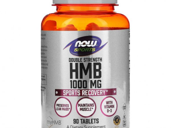 NOW Foods, Sports, HMB, двойная сила, 1000 мг, 90 таблеток