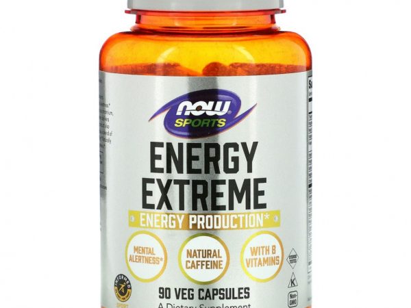 NOW Foods, Sports, Energy Extreme, препарат для поддержки физической и умственной активности, 90 растительных капсул