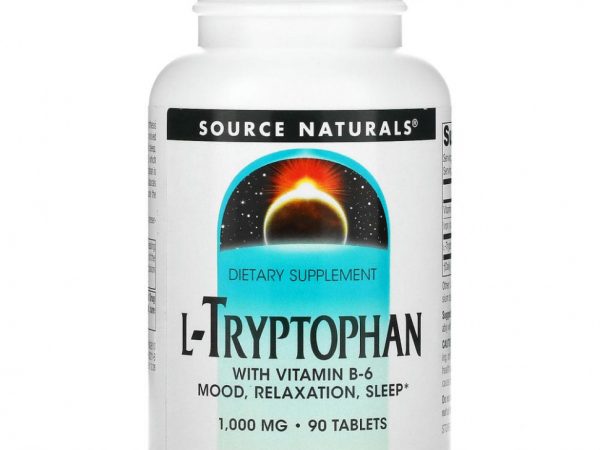 Source Naturals, L-триптофан, 1000 мг, 90 таблеток