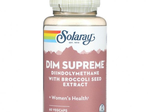 Solaray, DIM Supreme, дииндолилметан, 60 растительных капсул VegCaps
