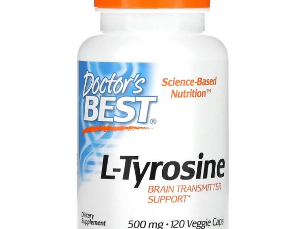 Doctor's Best, Best, L-тирозин, 500 мг, 120 вегетарианских капсул