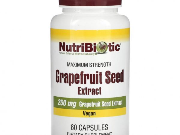NutriBiotic, экстракт семян грейпфрута, 250 мг, 60 капсул