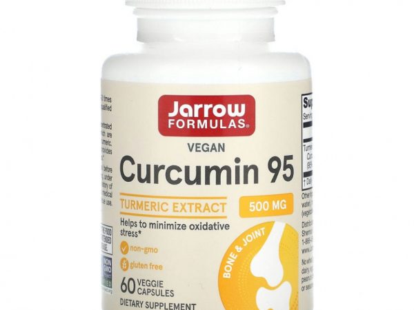 Jarrow Formulas, куркумин 95, 500 мг, 60 растительных капсул