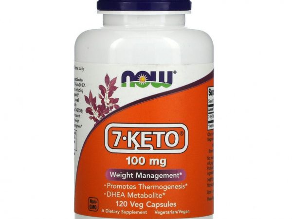 NOW Foods, 7-KETO, 100 мг, 120 растительных капсул