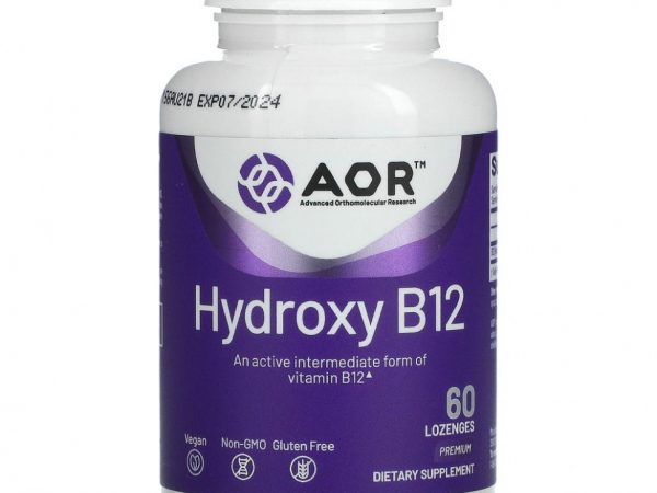 Advanced Orthomolecular Research AOR, Гидроксины B12, 1 мг, 60 пастилок