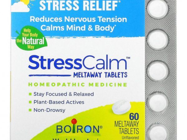 Boiron, Stress Calm Meltaway, таблетки для снятия стресса, без добавок, 60 таблеток Meltaway