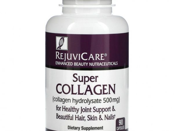 Rejuvicare, Super Collagen, гидролизат коллагена, 500 мг, 90 капсул