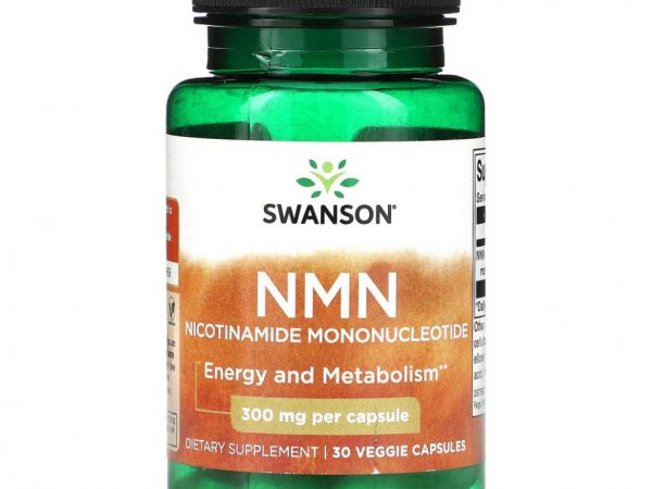 Swanson, NMN, 300 мг, 30 растительных капсул