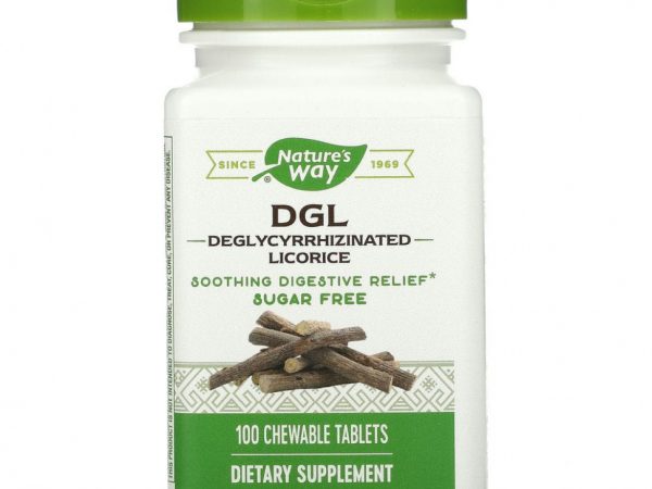 Nature's Way, DGL, глицирризинат солодки, 100 жевательных таблеток
