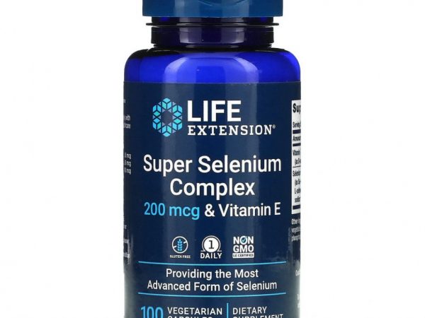 Life Extension, суперкомплекс селена с витамином E, 200 мкг, 100 вегетарианских капсул