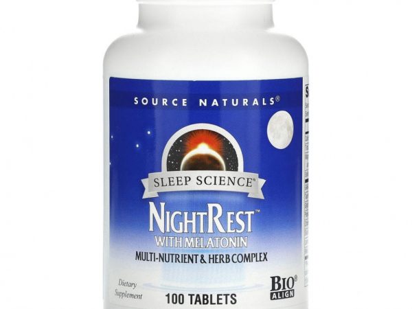 Source Naturals, Sleep Science, NightRest с мелатонином, 100 таблеток