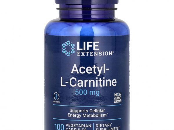 Life Extension, Ацетил-L-Карнитин, 500 мг, 100 капсул