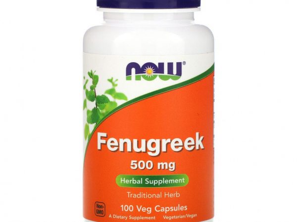 NOW Foods, пажитник, 500 мг, 100 вегетарианских капсул
