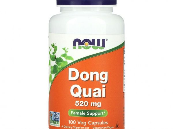 NOW Foods, дягиль натуральный, 520 мг, 100 вегетарианских капсул