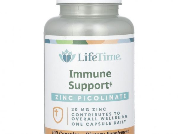 LifeTime Vitamins, пиколинат цинка, 30 мг, 100 капсул