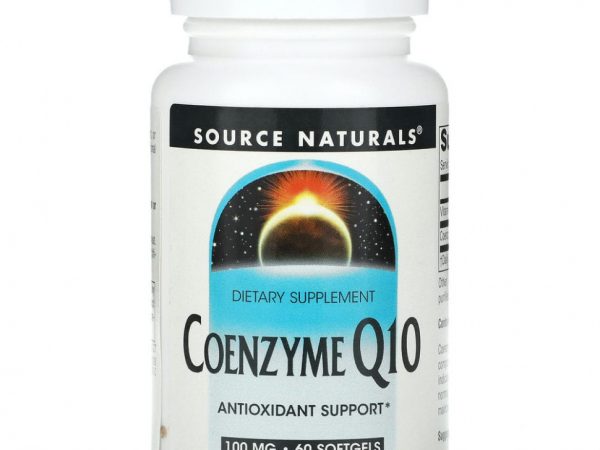Source Naturals, коэнзим Q10, 100 мг, 60 мягких таблеток