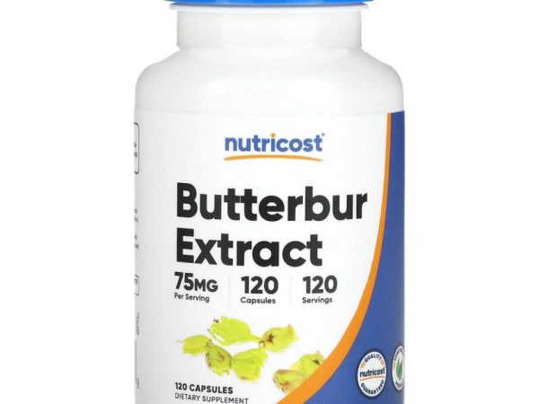 Nutricost, Экстракт белокрылки, 75 мг, 120 капсул