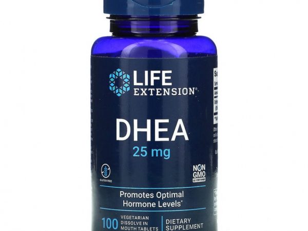 Life Extension, ДГЭА, 25 мг, 100 таблеток для рассасывания