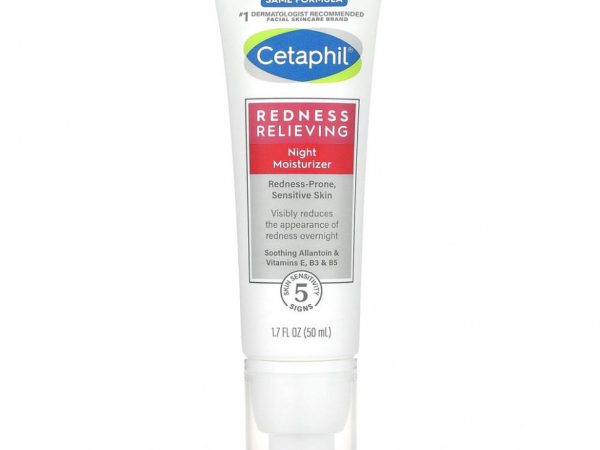 Cetaphil, ночное увлажняющее средство, снятие покраснения, 50 г (1,7 унции)