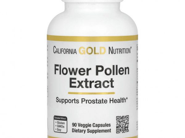 California Gold Nutrition, экстракт цветочной пыльцы, 90 растительных капсул