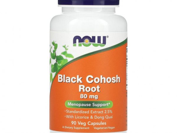 NOW Foods, Корень клопогона кистевидного, 80 мг, 90 растительных капсул