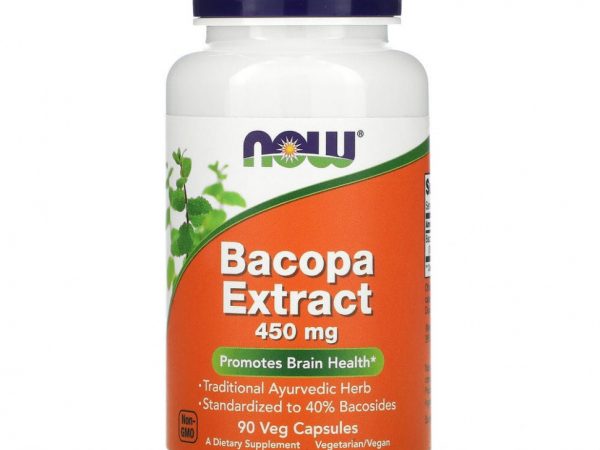 NOW Foods, экстракт бакопы, 450 мг, 90 вегетарианских капсул