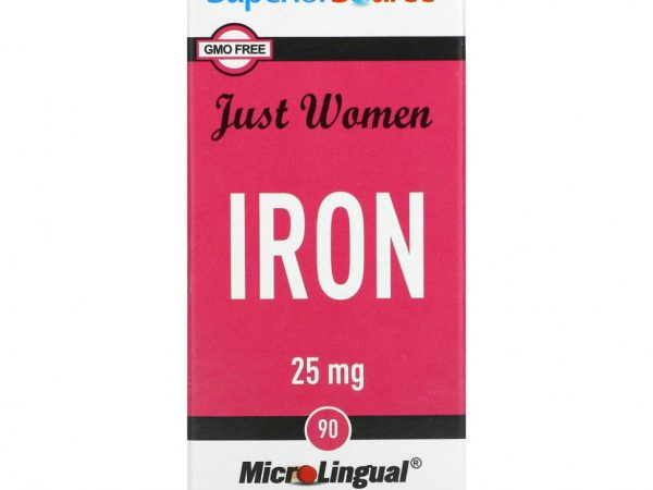 Superior Source, Just Women, железо, 25 мг, 90 быстрорастворимых таблеток