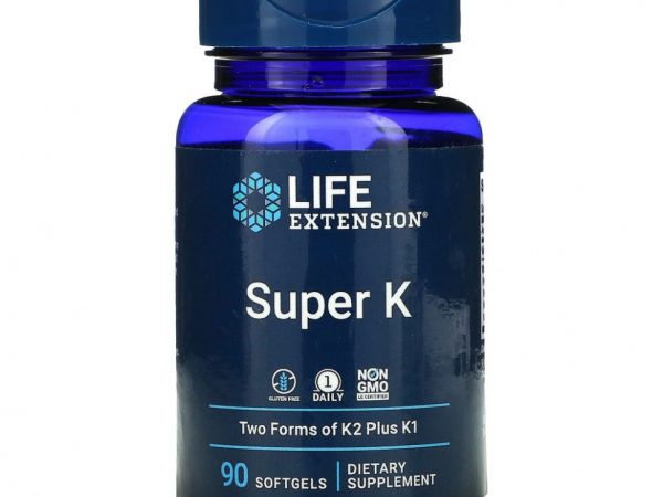 Life Extension, Продукт «Super K», 90 мягких желатиновых капсул