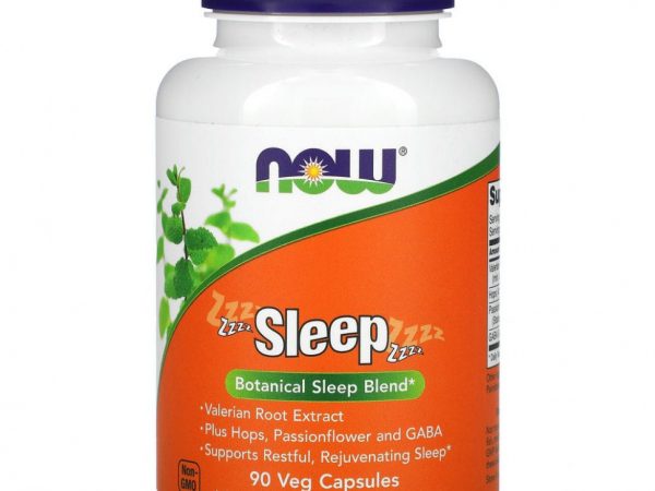 NOW Foods, Sleep, растительная смесь для сна, 90 растительных капсул