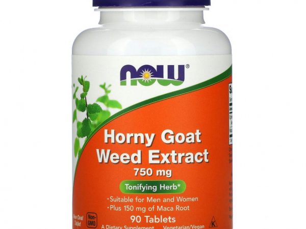 NOW Foods, экстракт горянки, 750 мг, 90 таблеток