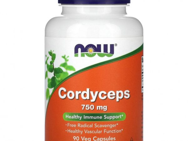 NOW Foods, кордицепс, 750 мг, 90 вегетарианских капсул
