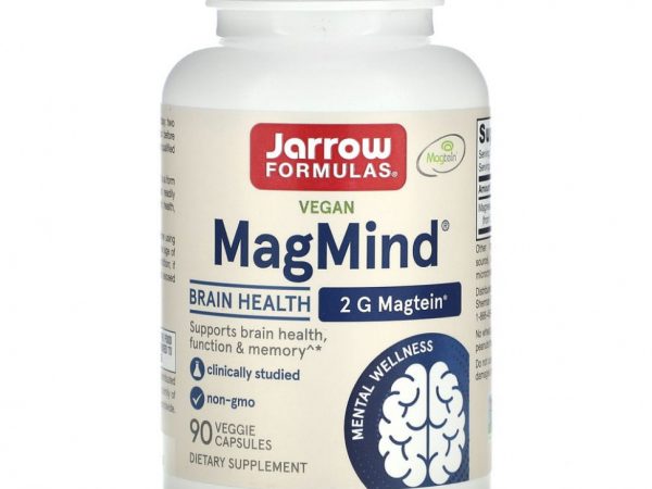 Jarrow Formulas, MagMind, магний, 90 вегетарианских капсул