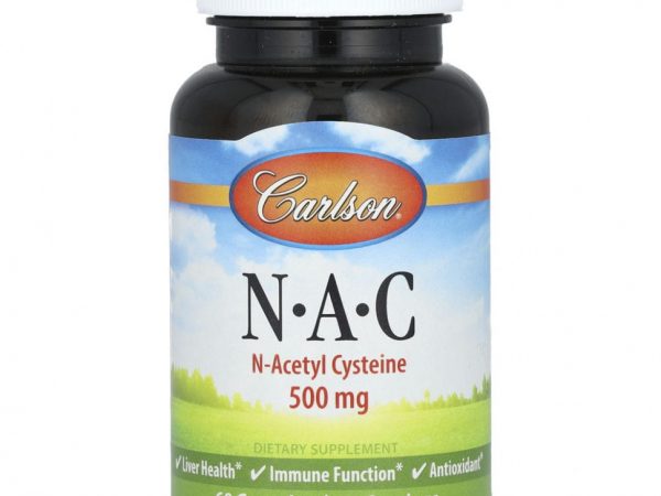 Carlson Labs, N-A-C, 500 мг, 60 капсул