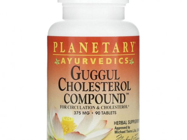Planetary Herbals, Guggul Cholesterol Compound (состав с гуггулом против холестерина), 375 мг, 90 таблеток