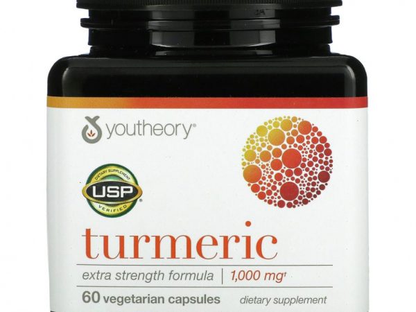 Youtheory, Куркума, экстра эффективная формула, 500 мг, 60 капсул