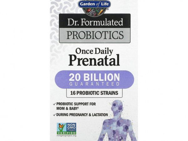Garden of Life, Dr. Formulated Probiotics, пробиотики, одна таблетка в день во время беременности, 30 вегетарианских капсул