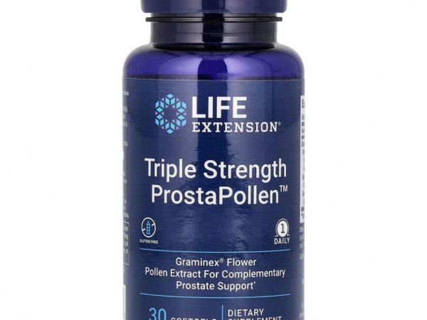 Life Extension, Triple Strength ProstaPollen, добавка для мужского здоровья с тройной силой, 30 капсул
