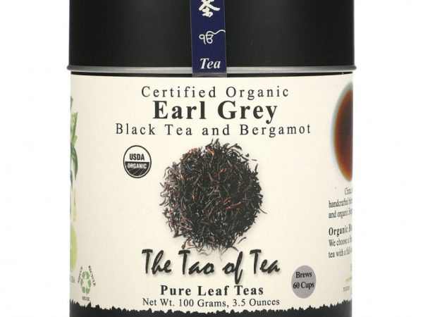 The Tao of Tea, Сертифицированный органический черный чай с бергамотом, Граф Грей, 3.5 унций (100 г)