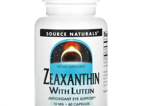 Source Naturals, зеаксантин с лютеином, 10 мг, 60 капсул